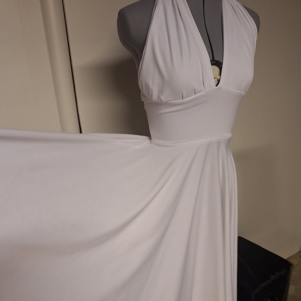 California Costumes White Halter Style Dress. Or Marylyn Monroe Subway Dress